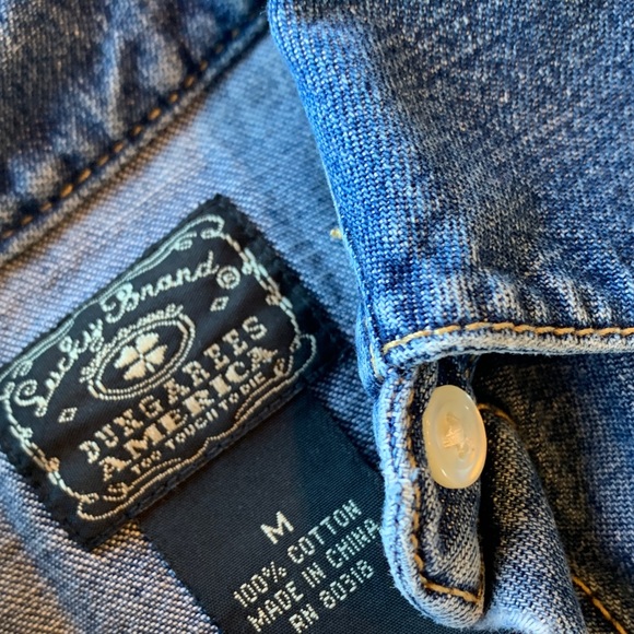Lucky Brand Blue Denim Shirt with Snap Close - Picture 2 of 16